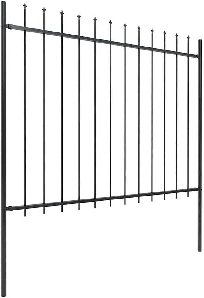Sodo tvora su iečių viršugal., juoda, 13,6x1,5m, plienas