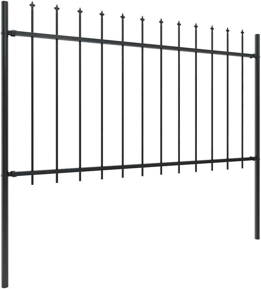 Sodo tvora su iečių viršugal., juoda, 15,3x1m, plienas