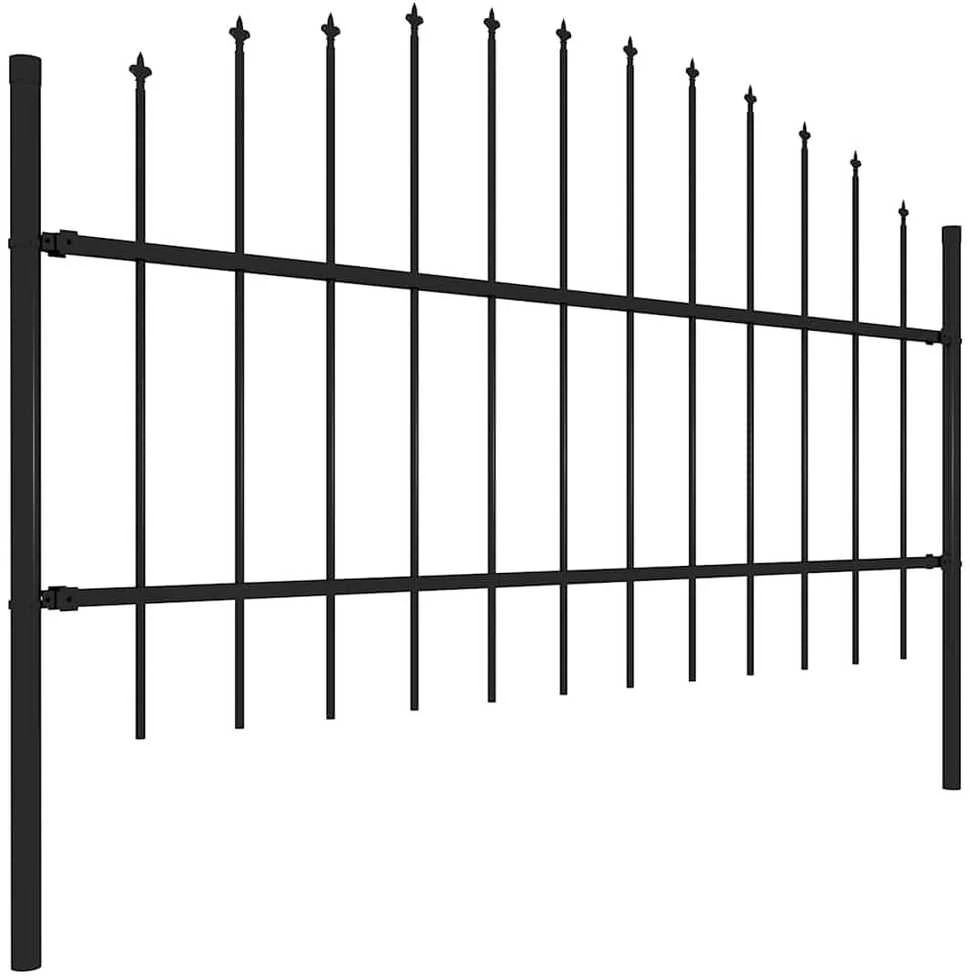 Sodo tvora su iečių viršug., juoda, (0,75-1)x5,1m, plienas