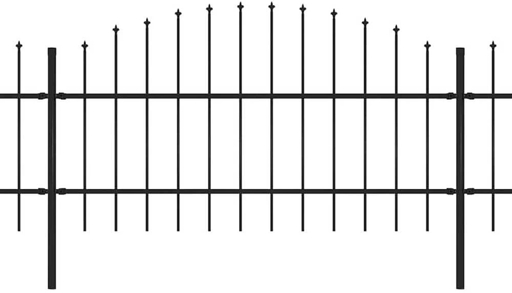 Sodo tvora su iečių viršug., juoda, (0,75-1)x6,8m, plienas