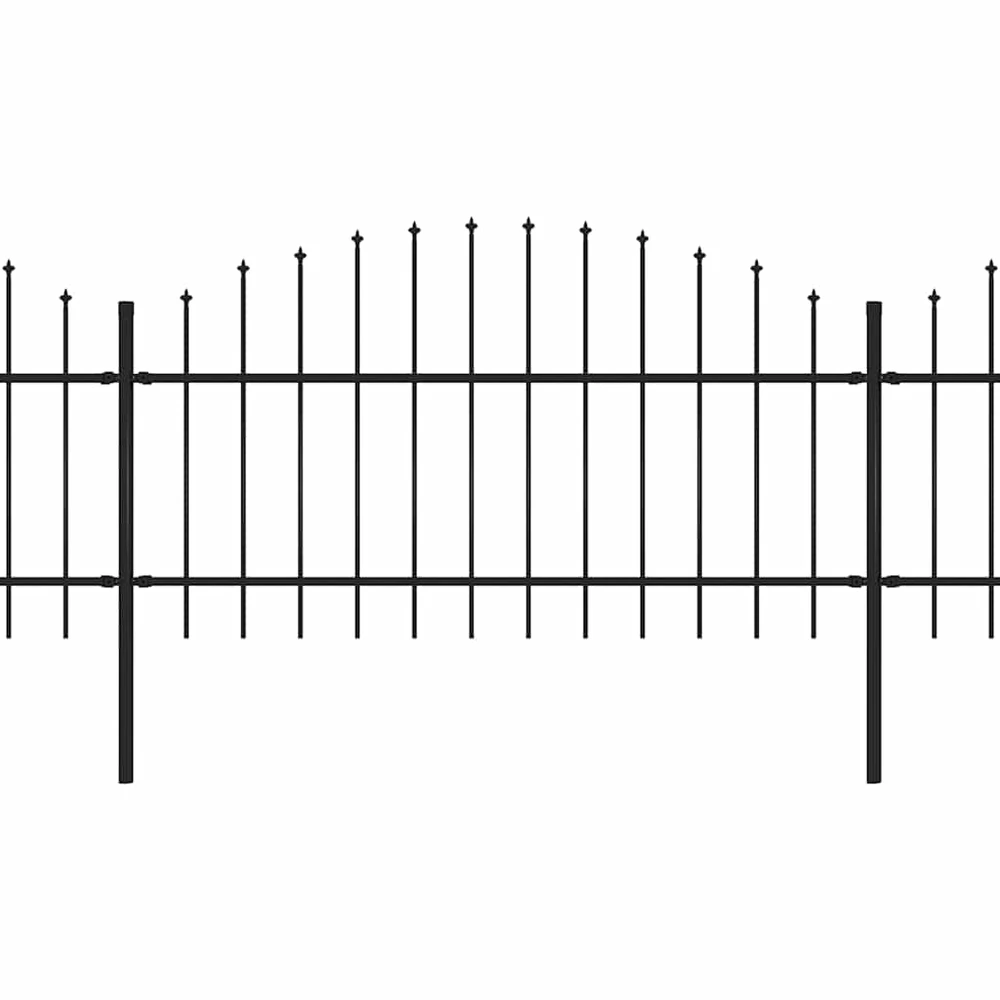 Sodo tvora su iečių viršug., juoda, (1-1,25)x6,8m, plienas