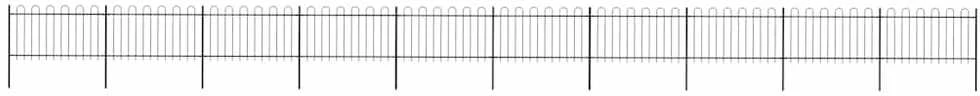 Sodo tvora su lankiniu viršumi, plienas, 1673x100cm, juoda