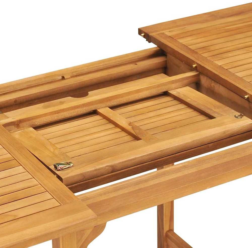 Lauko baldų komplektas Sodo valgomojo baldų komplektas, 7d., tikmedžio masyvas