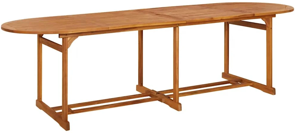 Lauko baldų komplektas Sodo valgomojo komplektas, 11 dalių, 280x90x75 cm, akacija