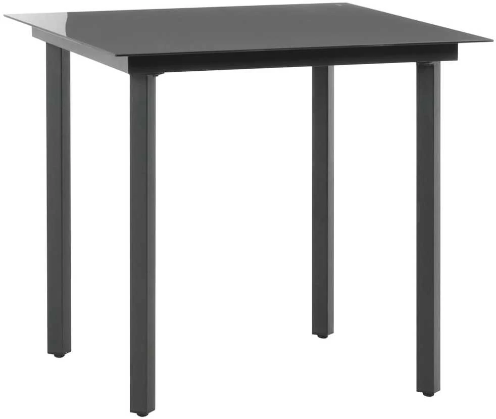 Lauko baldų komplektas Sodo valgomojo komplektas, 3 dalių, juodas, PVC ratanas