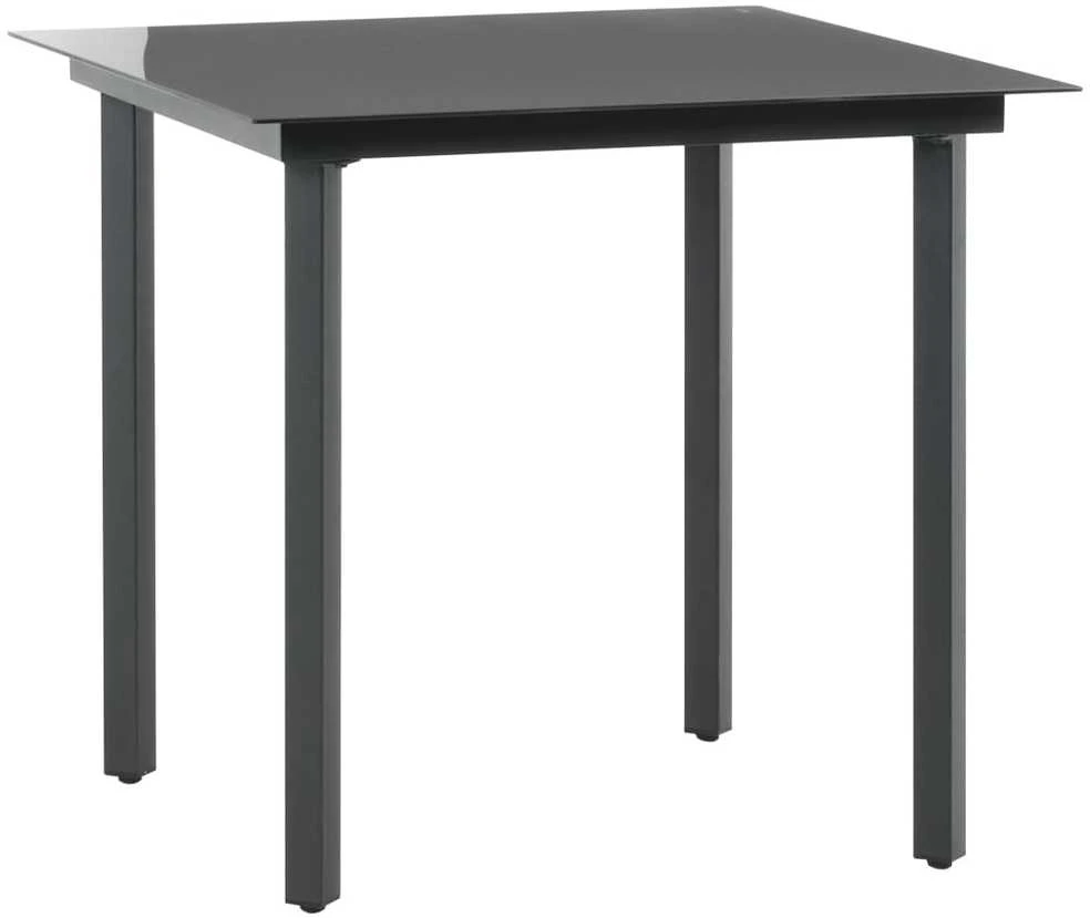 Lauko baldų komplektas Sodo valgomojo komplektas, 5 dalių, juodas, PVC ratanas