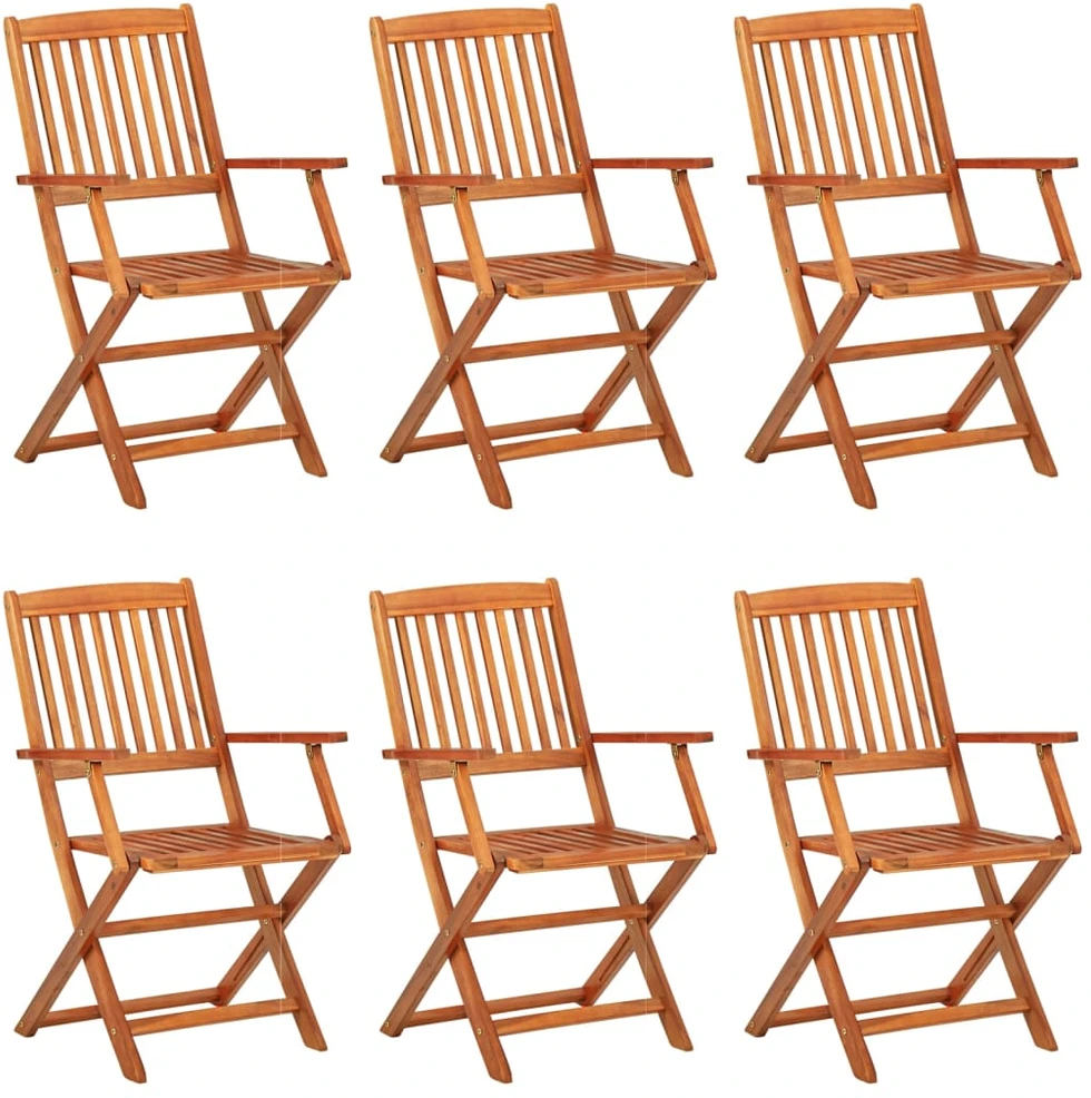 Lauko baldų komplektas Sodo valgomojo komplektas, 7 dalių, 180x90x75 cm, akacija