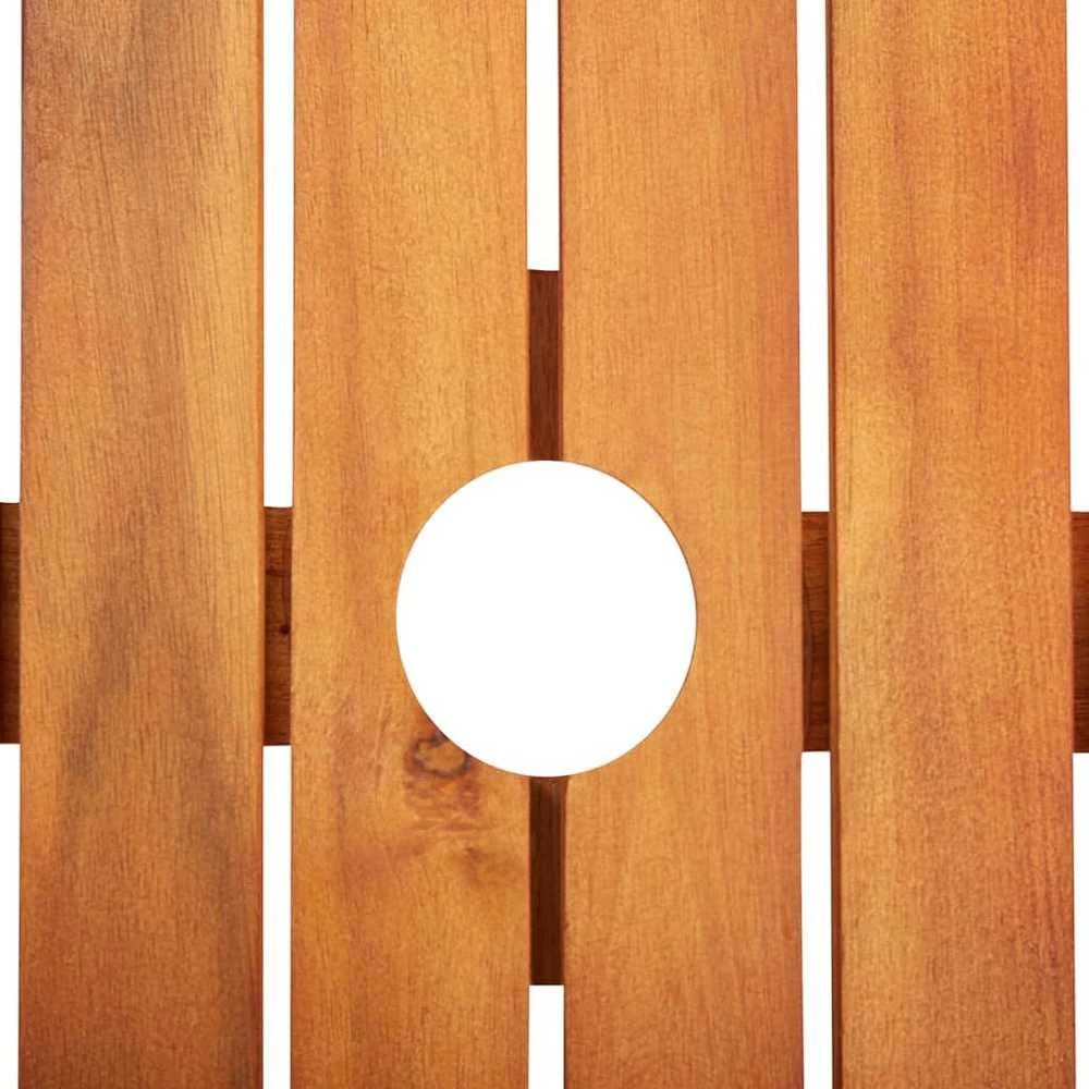 Lauko baldų komplektas Sodo valgomojo komplektas su pagalvėlėmis, 3 dalių, akacija