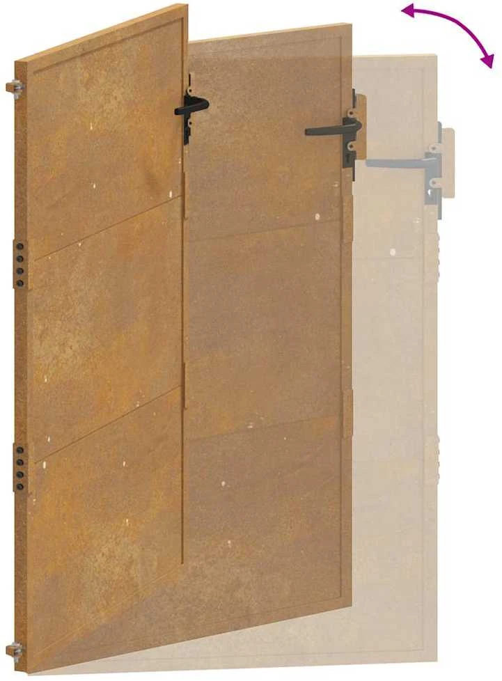 Sodo vartai, 105x155cm, corten plienas