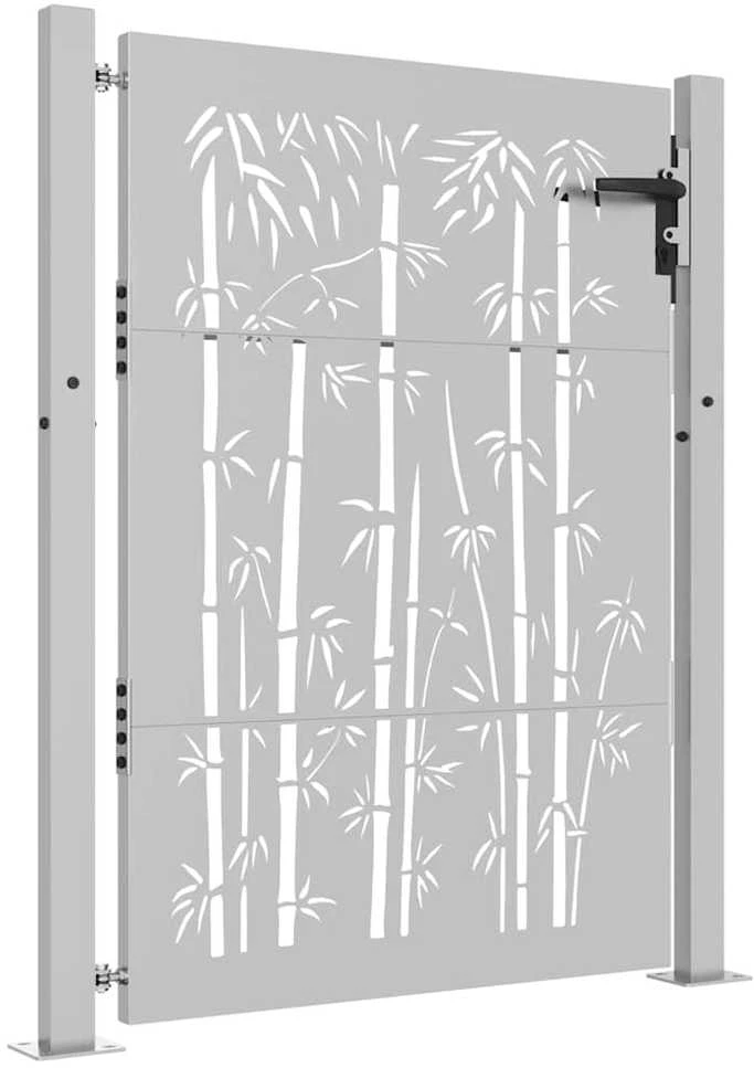 Sodo vartai, 105x155cm, corten plienas, bambuko dizaino
