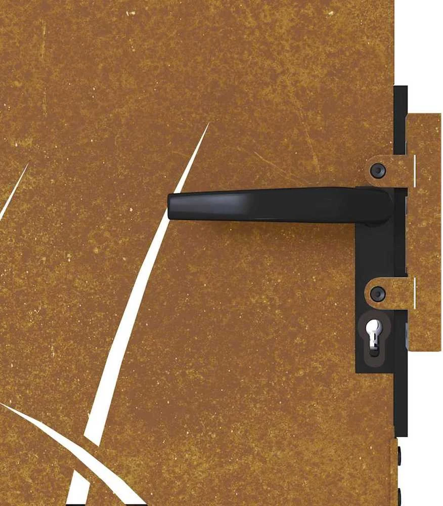 Sodo vartai, 105x180cm, corten plienas, žolės dizaino
