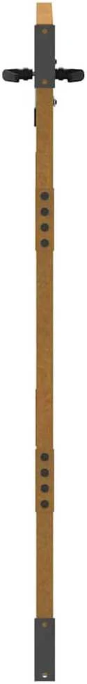 Sodo vartai, 85x150cm, corten plienas, medžio dizaino