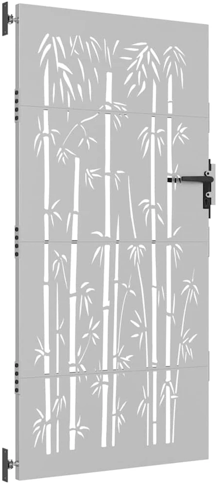 Sodo vartai, 85x200cm, corten plienas, bambuko dizaino