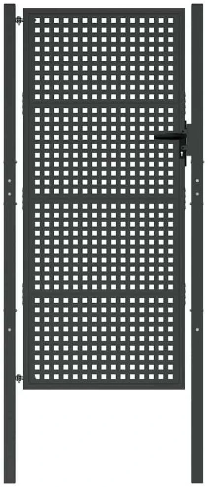 Sodo vartai, antracito spalvos, 105x225cm, plienas