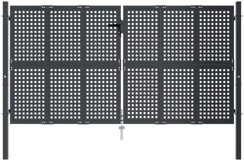 Sodo vartai, antracito spalvos, 300x150cm, plienas