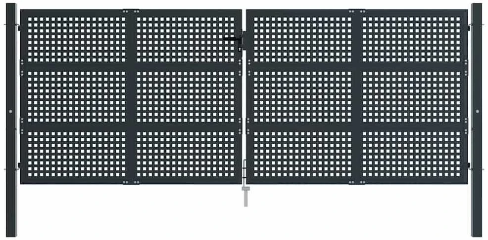 Sodo vartai, antracito, 400x150cm, plienas