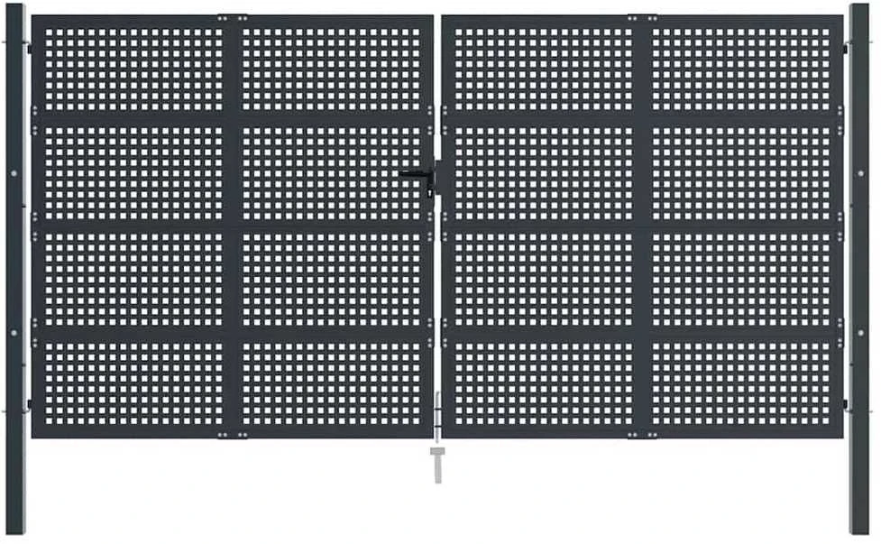Sodo vartai, antracito spalvos, 400x175cm, plienas