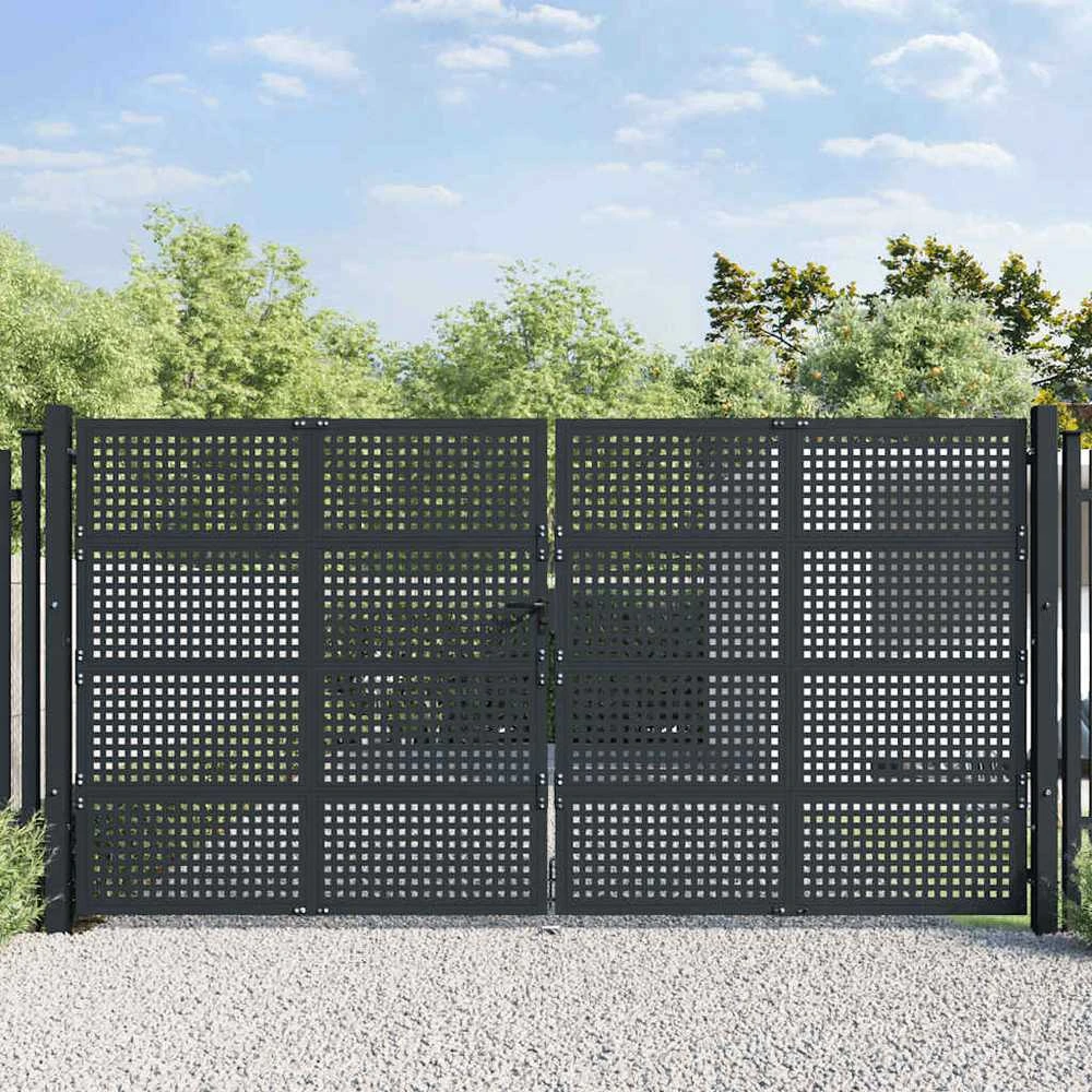 Sodo vartai, antracito spalvos, 400x175cm, plienas