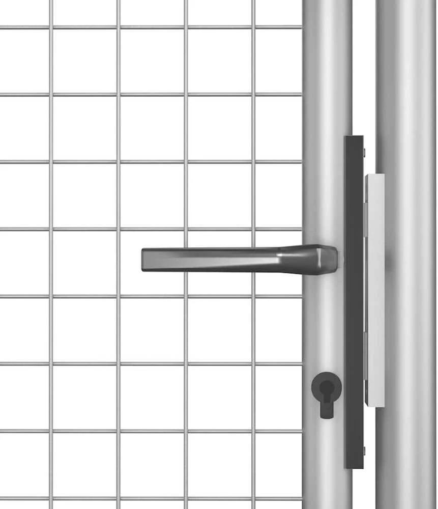 Sodo vartai, sidabrinės sp., 105x200cm, galvanizuotas plienas