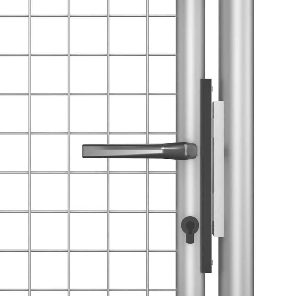 Sodo vartai, sidabrinės sp., 105x225cm, galvanizuotas plienas