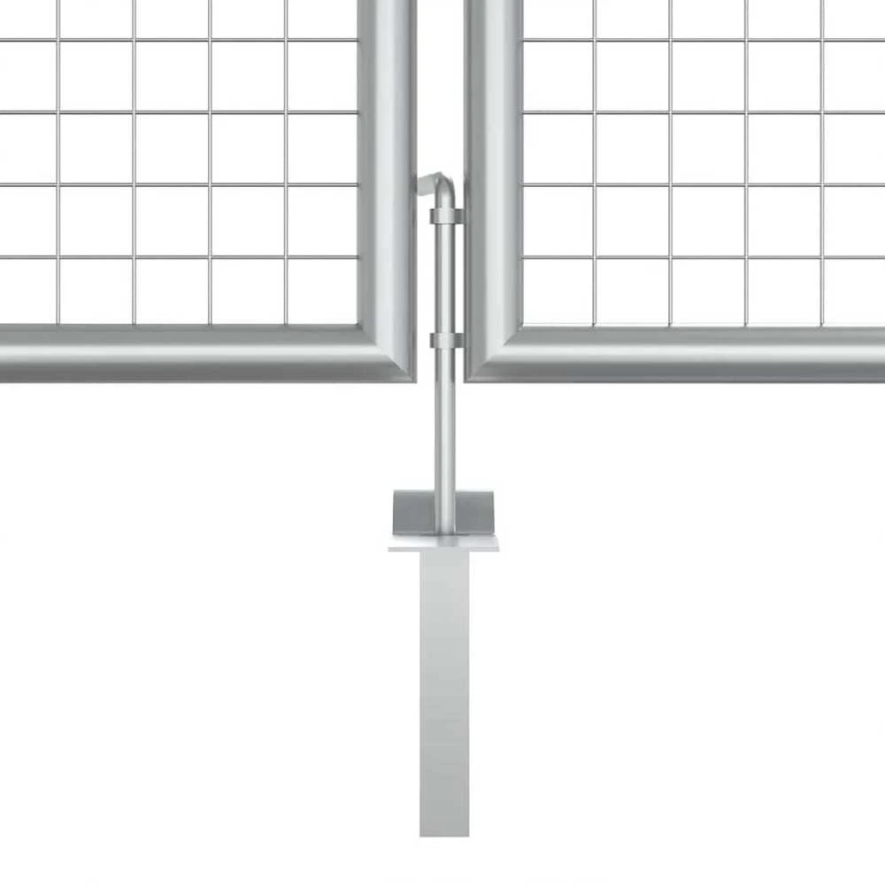 Sodo vartai, sidabrinės sp., 415x175cm, galvanizuotas plienas
