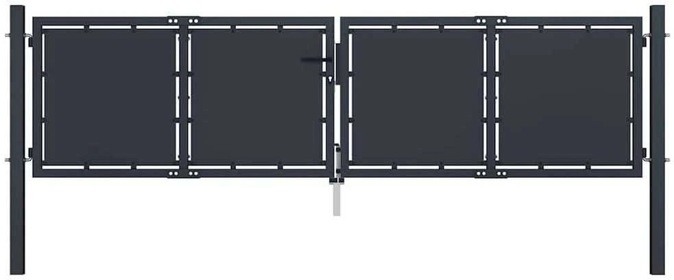 Sodo vartai, antracito spalvos, 300x100cm, plienas