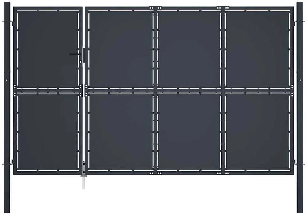 Sodo vartai, antracito spalvos, 350x175cm, plienas