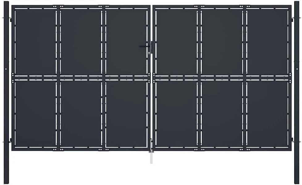 Sodo vartai, antracito spalvos, 400x175cm, plienas