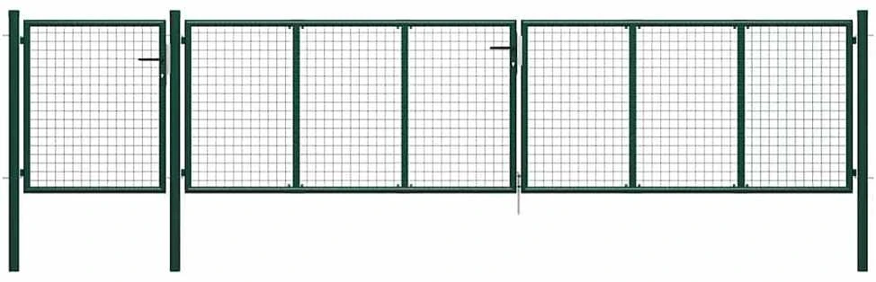 Sodo vartai, žalios spalvos, 500x100cm, plienas