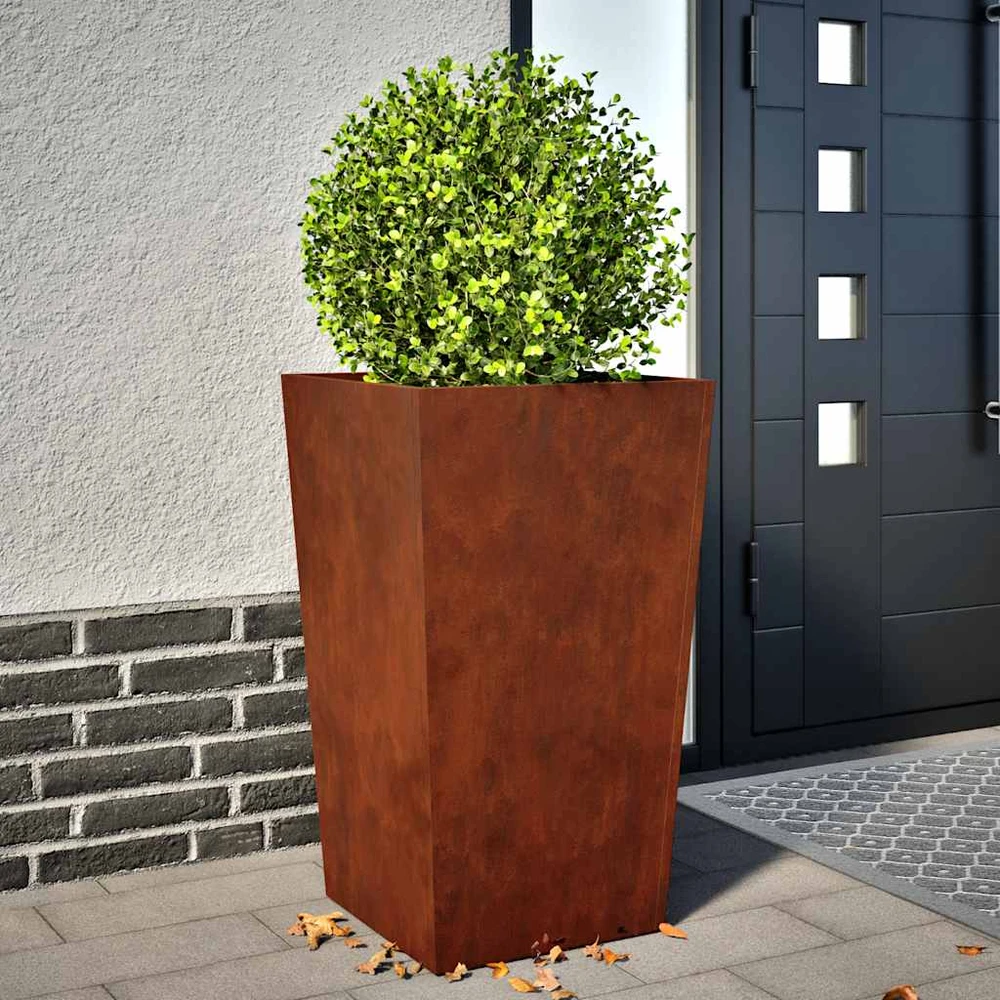 Sodo vazonai 2 vnt 45x45x75 cm oro sąlygoms atsparus plienas