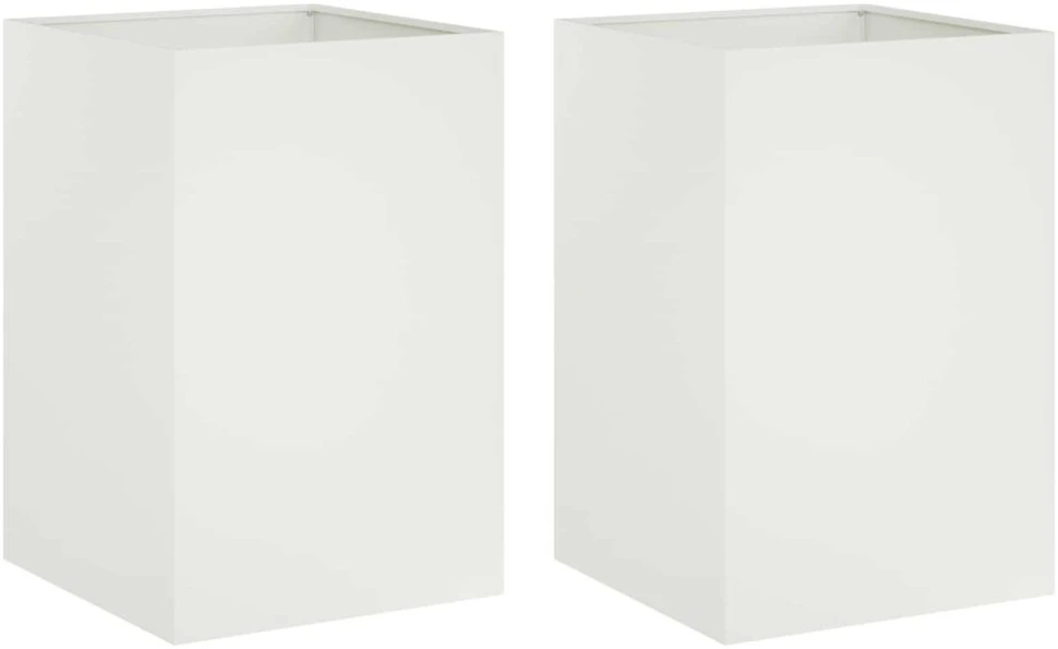 Sodo vazonas 2 vnt. Balta 50 x 50 x 75 cm