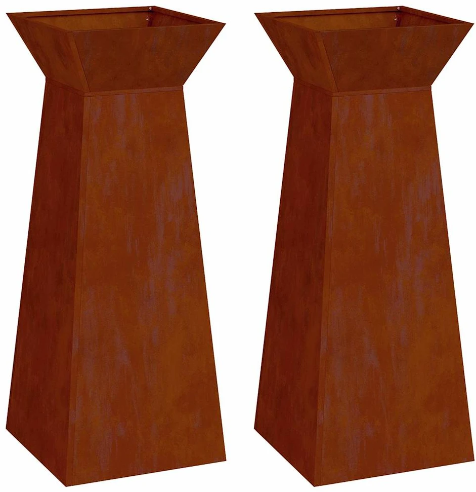 Stulpinis sodinukas 2 vnt. Rūdijanti 40 x 40 x 100 cm