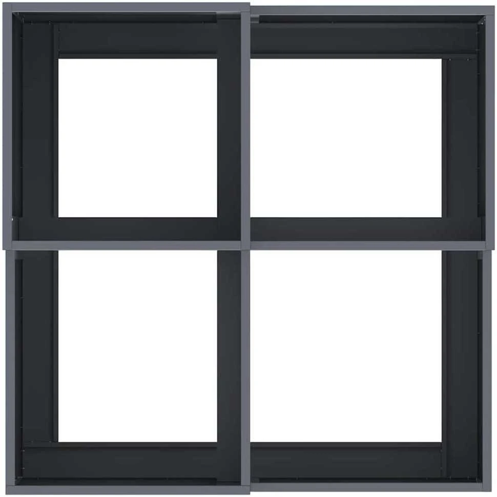 Sodo vazonas Antracitas 80 x 80 x 48 cm Plienas