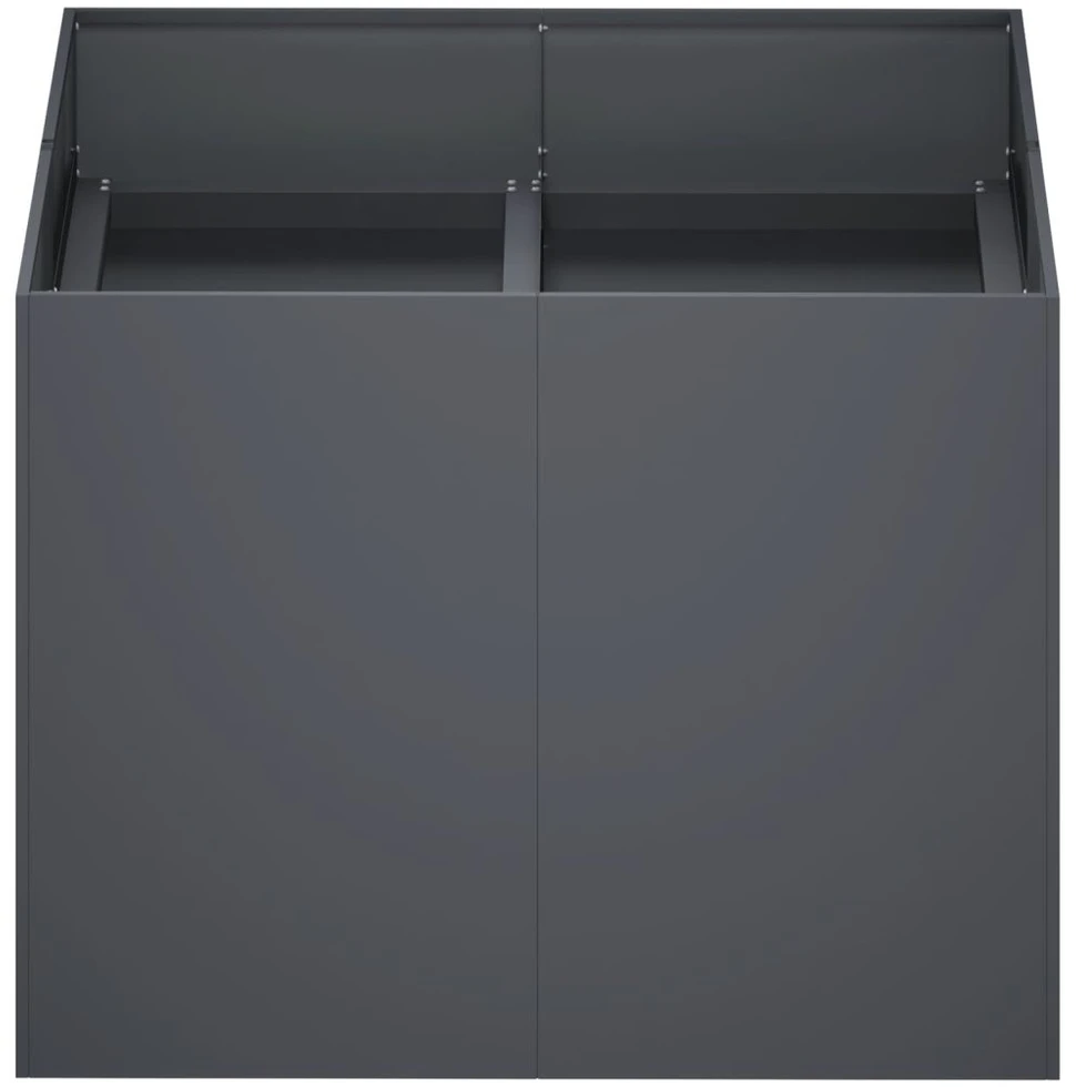 Sodo vazonas Antracito 80 x 80 x 60 cm Šaltai valcuotas plienas