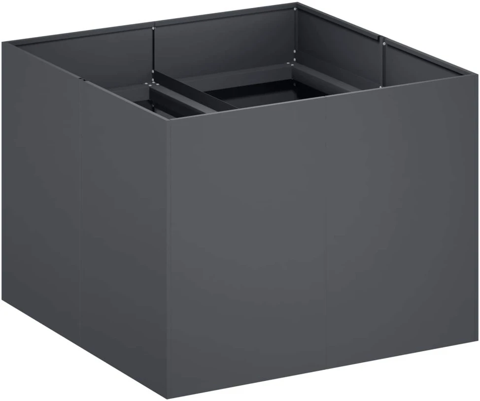 Sodo vazonas Antracito 80 x 80 x 60 cm Šaltai valcuotas plienas
