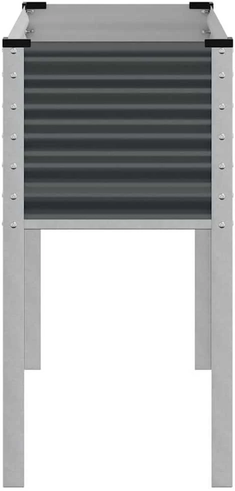 Sodo lovelis, antracito spalvos, 100x41x90cm, plienas