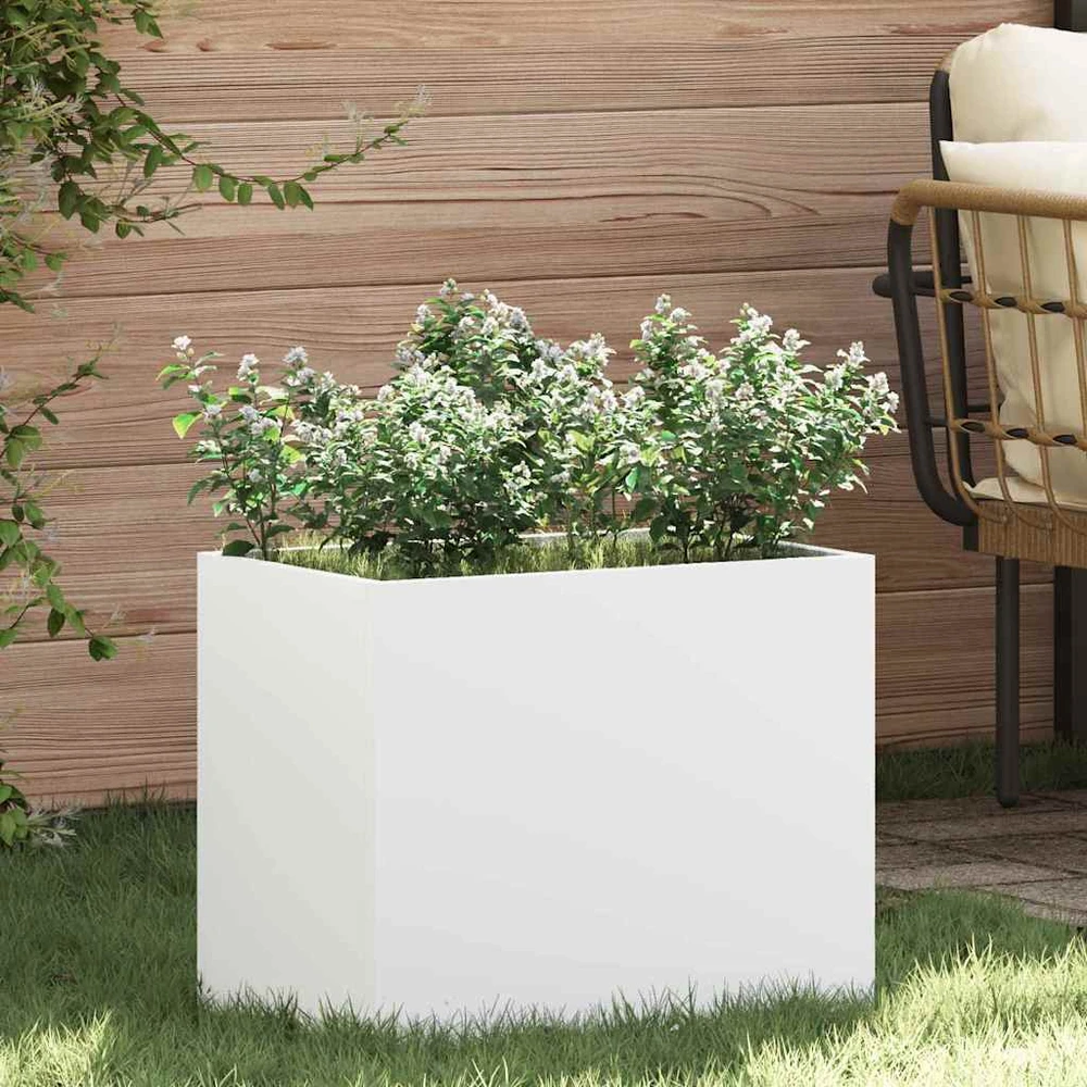 Sodo vazonas Balta 50 x 32 x 40 cm Šaltai valcuotas plienas