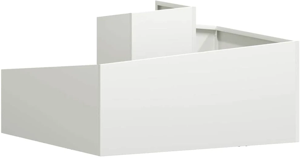 Sodo vazonas Balta 80 x 80 x 50 cm Šaltai valcuotas plienas