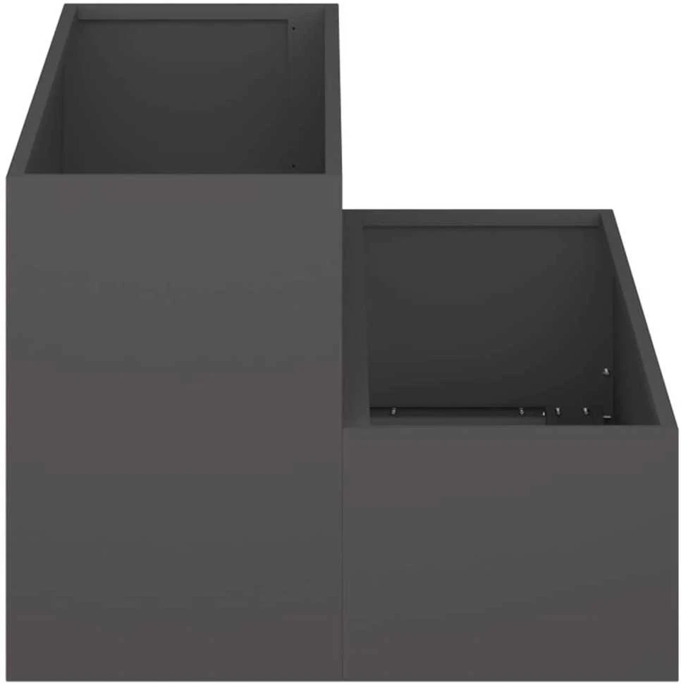 Sodo vazonas Juoda 100 x 60 x 45 cm Šaltai valcuotas plienas