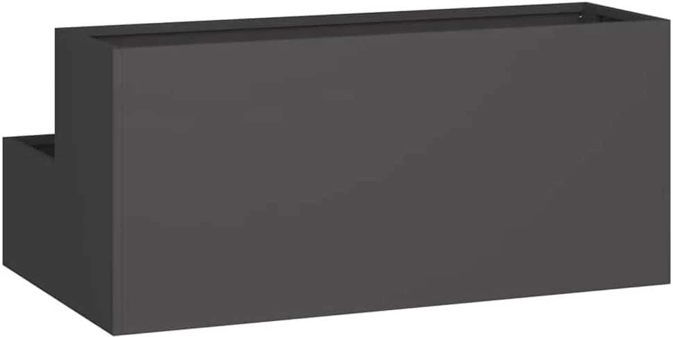 Sodo vazonas Juoda 100 x 60 x 45 cm Šaltai valcuotas plienas