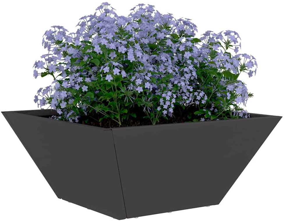 Sodo vazonas Juoda 35 x 35 x 15 cm Šaltai valcuotas plienas