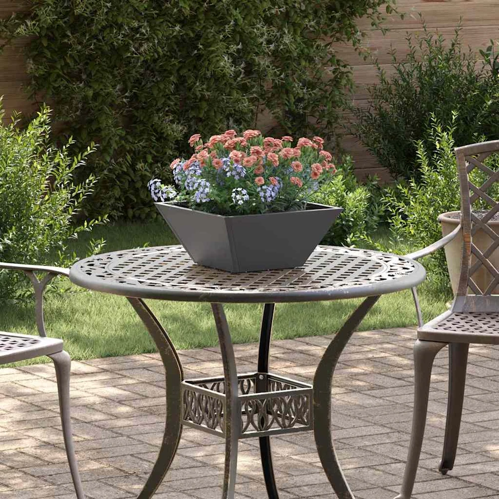 Sodo vazonas Juoda 35 x 35 x 15 cm Šaltai valcuotas plienas