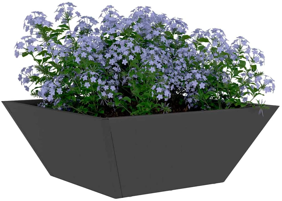 Sodo vazonas Juoda 40 x 40 x 15 cm Šaltai valcuotas plienas