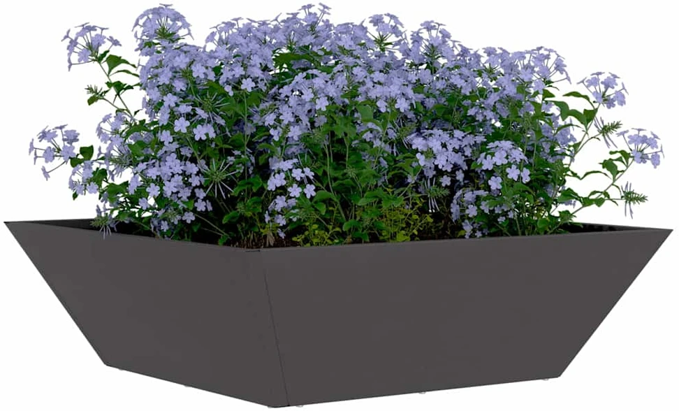 Sodo vazonas Juoda 50 x 50 x 15 cm Šaltai valcuotas plienas