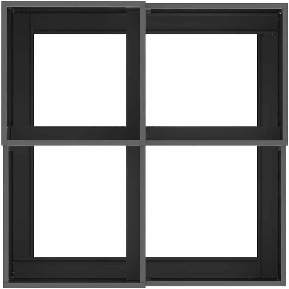 Sodo vazonas Juoda 80 x 80 x 48 cm Plienas