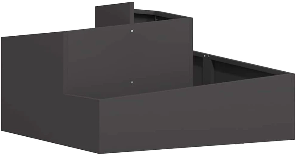 Sodo vazonas Juoda 80 x 80 x 50 cm Šaltai valcuotas plienas