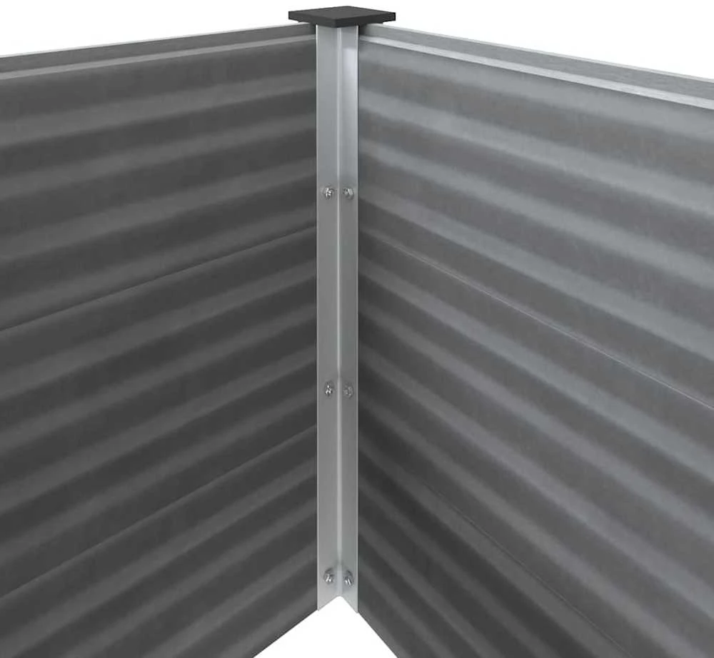 Sodo vazonas, pilkas, WPC, 100x50x91cm, aukštas