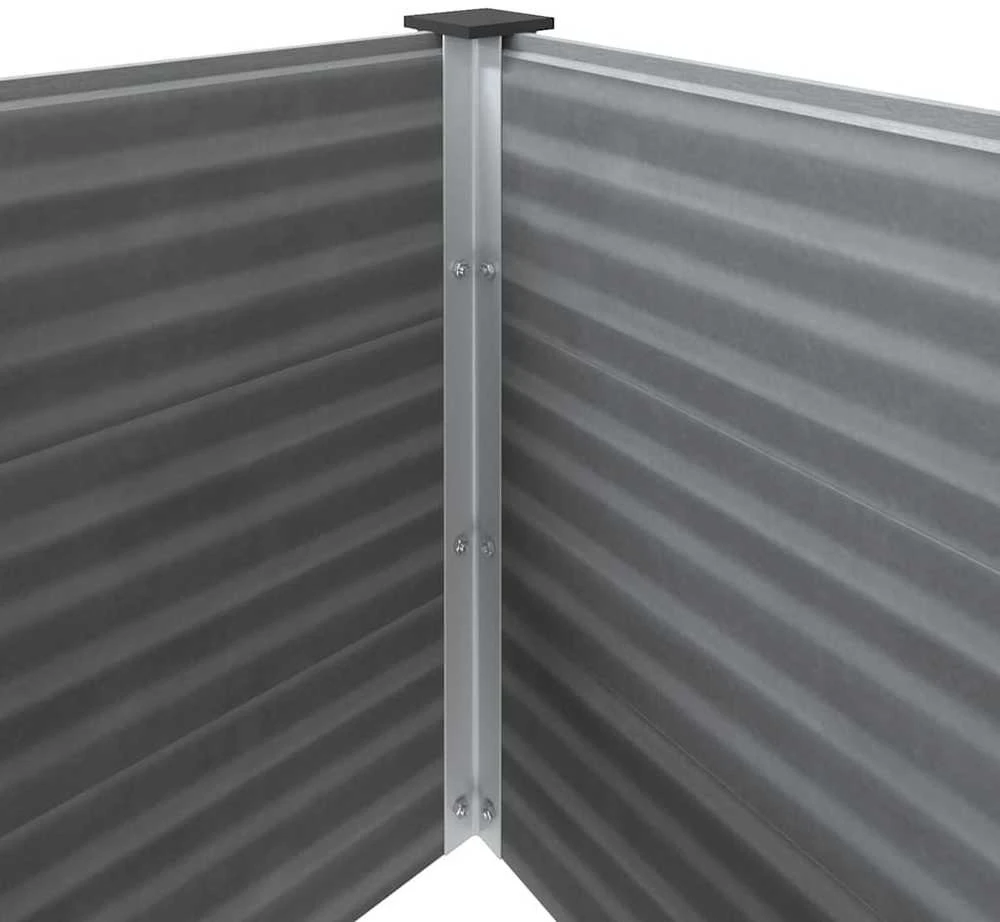 Sodo vazonas, pilkas, WPC, 150x100x91cm, aukštas