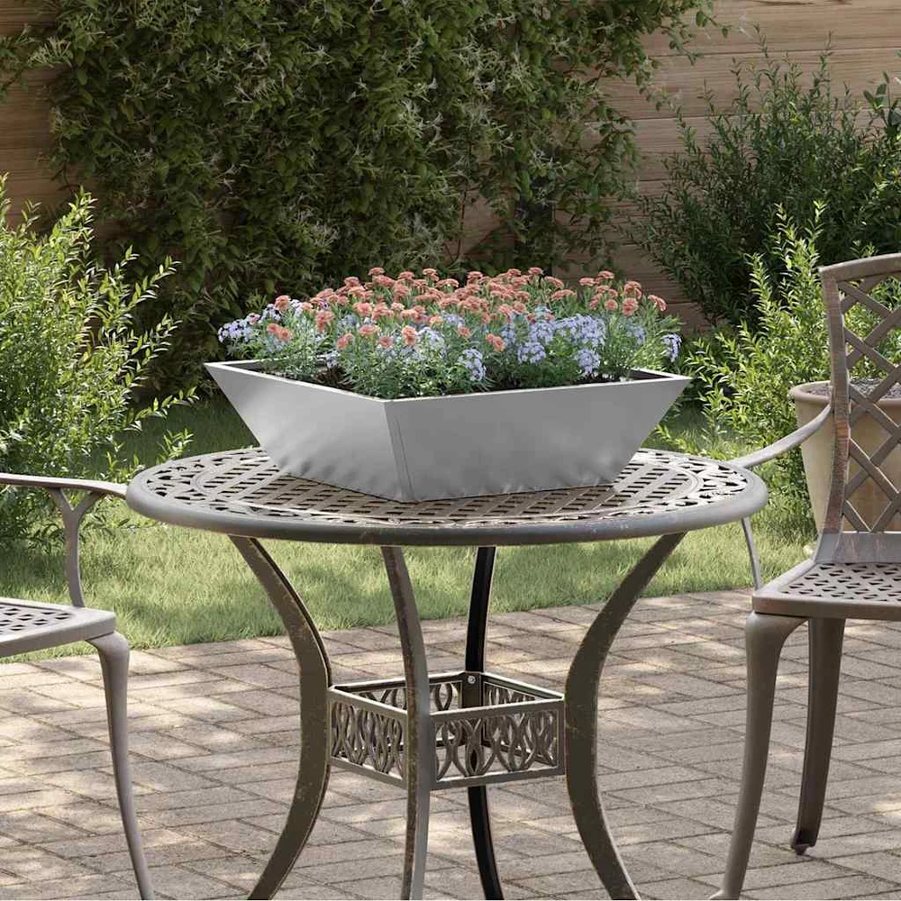 Sodo vazonas Sidabrinė 50 x 50 x 15 cm Galvanizuotas plienas