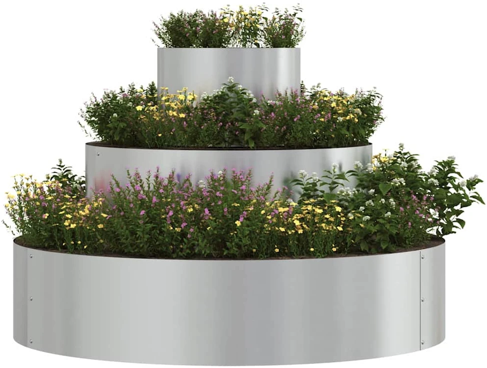 Sodo vazonas Sidabro 90 x 90 x 20 cm Cinkuota plienas